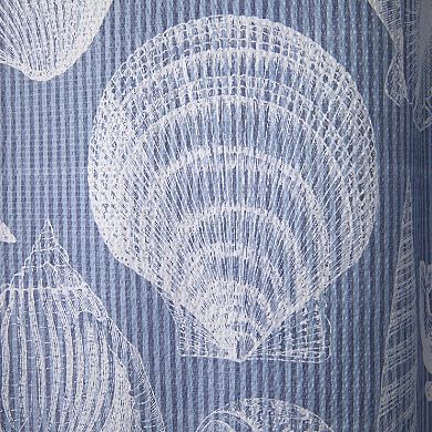 The Big One Ticking Stripe Shell Shower Curtain