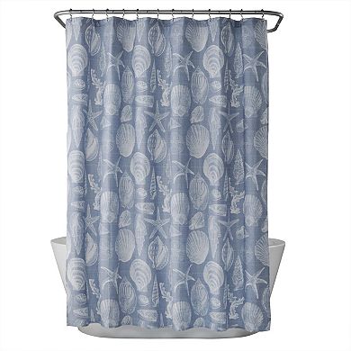 The Big One Ticking Stripe Shell Shower Curtain