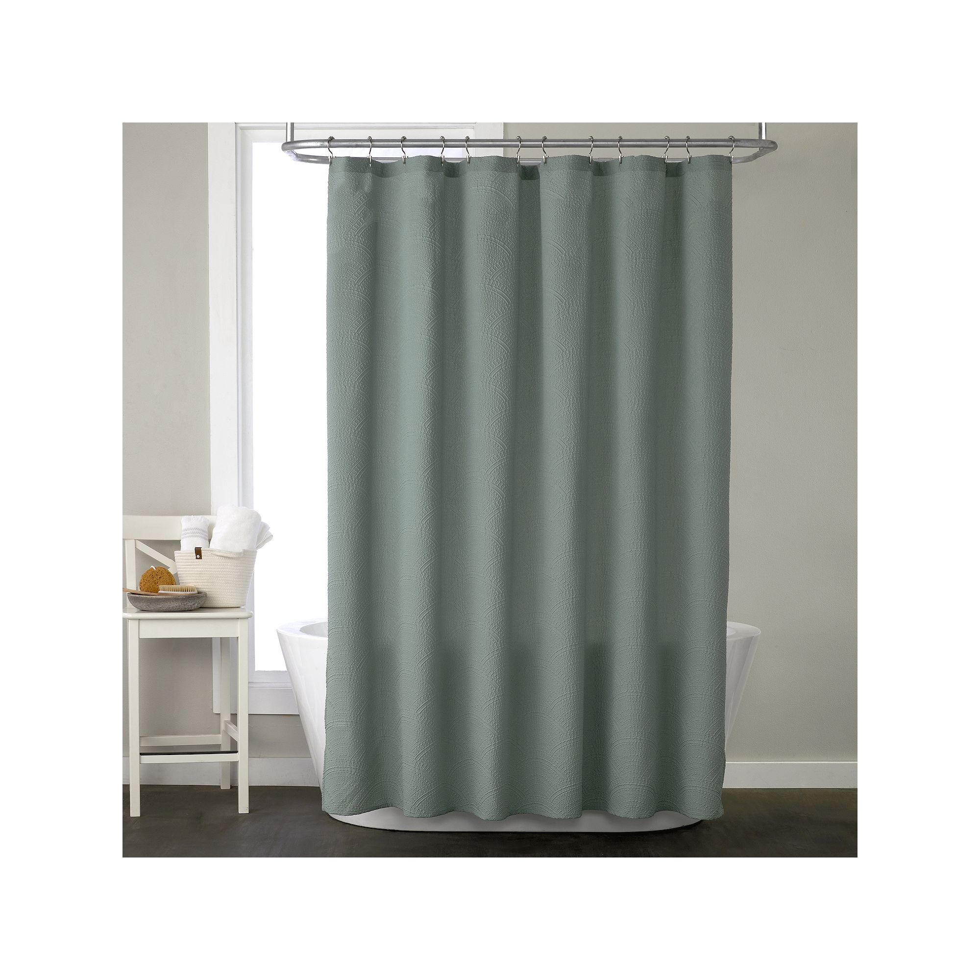The Big One® Embossed Arch Shower Curtain, Green