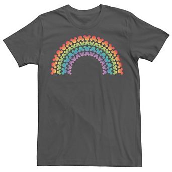Disney's Mickey Mouse Men's Rainbow Mini Ears Collage Graphic Tee