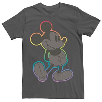 Disney's Mickey Mouse Men's Rainbow Outline Graphic Tee