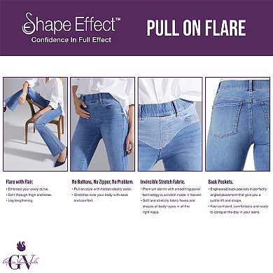 Petite Gloria Vanderbilt Shape Effect Pull-On Flare Jeans