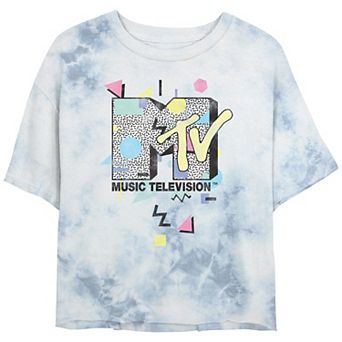 Juniors' MTV Logo 90's Style Print Bombard Wash Graphic Tee