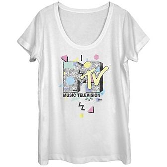Juniors' MTV Logo 90's Style Print Graphic Tee