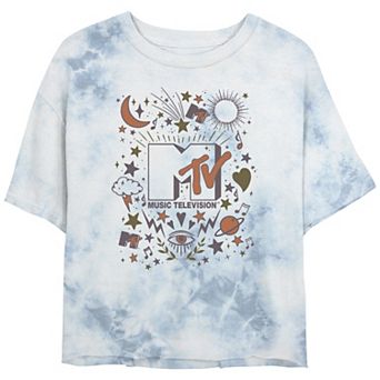 Juniors' MTV Logo Cosmic Elements Bombard Wash Graphic Tee