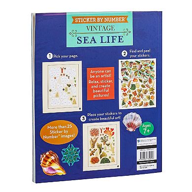 Brain Games Sticker By Number: Vintage Sea Life