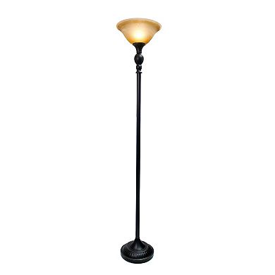 Lalia Home Glass Shade Floor Lamp