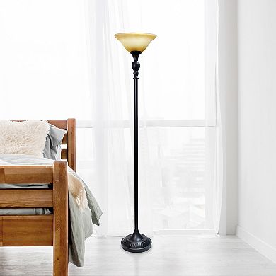 Lalia Home Glass Shade Floor Lamp
