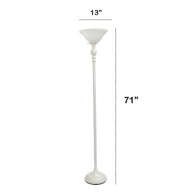 Lalia Home Glass Shade Floor Lamp