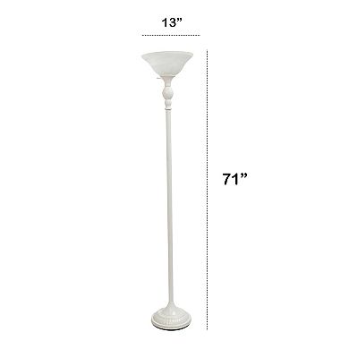 Lalia Home Glass Shade Floor Lamp