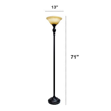 Lalia Home Glass Shade Floor Lamp