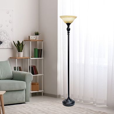 Lalia Home Glass Shade Floor Lamp