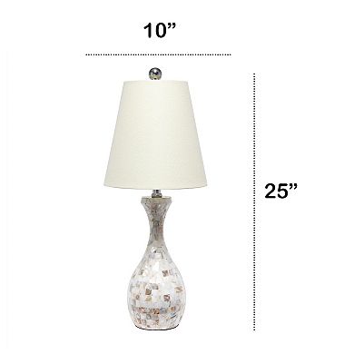 Lalia Home Mosaic Seashell Table Lamp