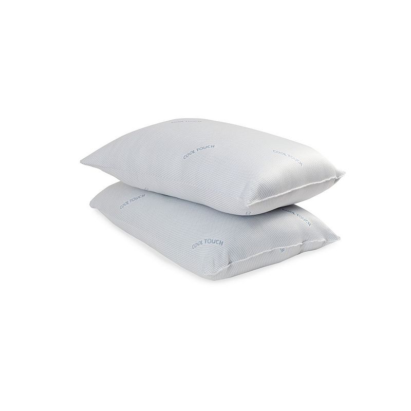 London Fog Cool Touch 2-Pack Pillow Set, White, Standard