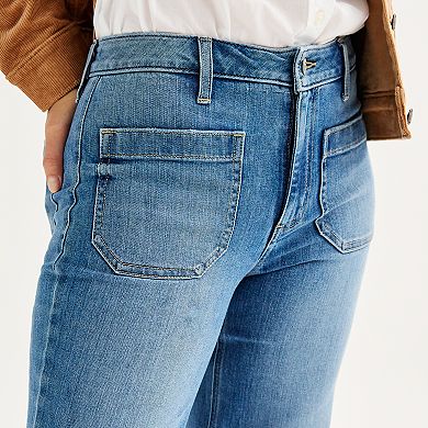 Women's Sonoma Goods For Life Patch Pocket Flare Jeans