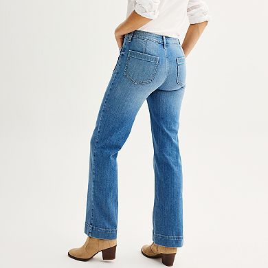 Women's Sonoma Goods For Life Patch Pocket Flare Jeans