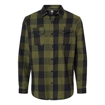 Burnside Snap Front Long Sleeve Plaid Flannel Shirt