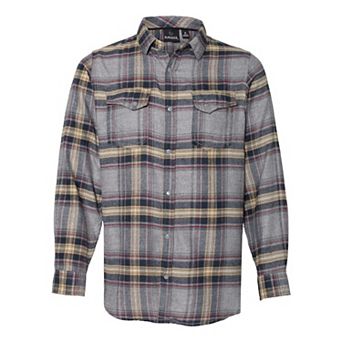 Burnside Snap Front Long Sleeve Plaid Flannel Shirt