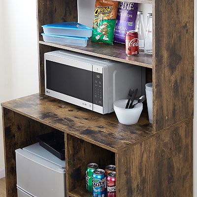 Yak About It Mini Fridge Dorm Station with Top Shelf