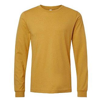 BELLA + CANVAS Heather CVC Long Sleeve Tee