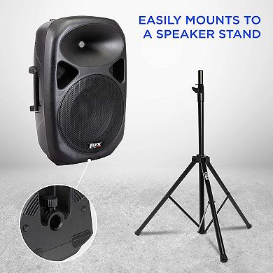 LyxPro 12" Passive DJ PA Speaker System, Portable PA Speakers with Multiple Connections