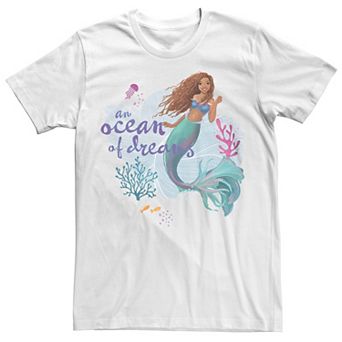 Disney's The Little Mermaid Big & Tall Live Action Ariel An Ocean Of Dreams Graphic Tee