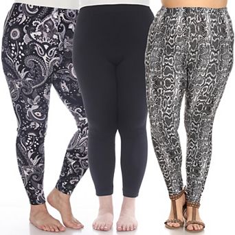 Plus Size Pack of 3 Leggings