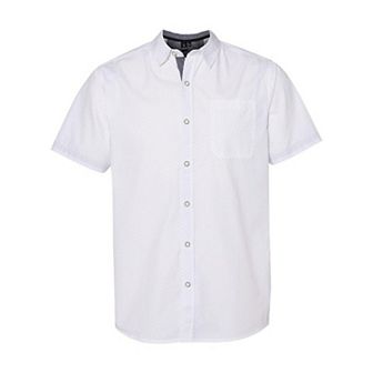Peached Printed Poplin Short Sleeve Shirt