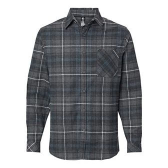 Burnside Open Pocket Long Sleeve Flannel Shirt