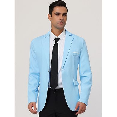 Men's Dress Slim Fit Blazer Single Breasted One Button Sports Coat