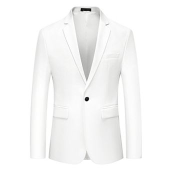 Men's Dress Slim Fit Blazer Single Breasted One Button Sports Coat