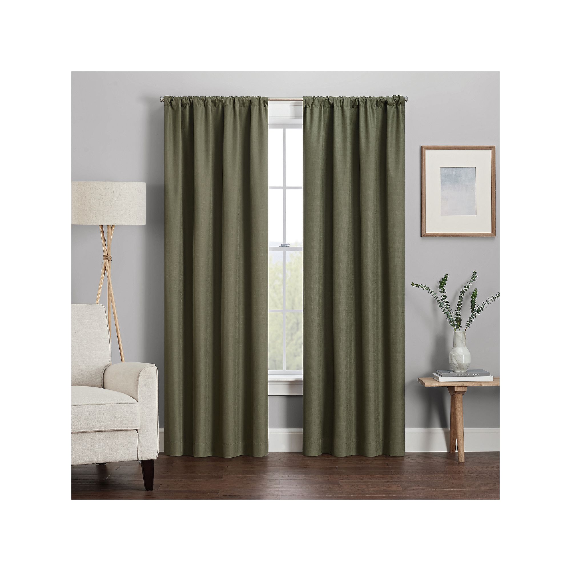 eclipse Kendall 1-Panel Blackout Curtain, Artichoke