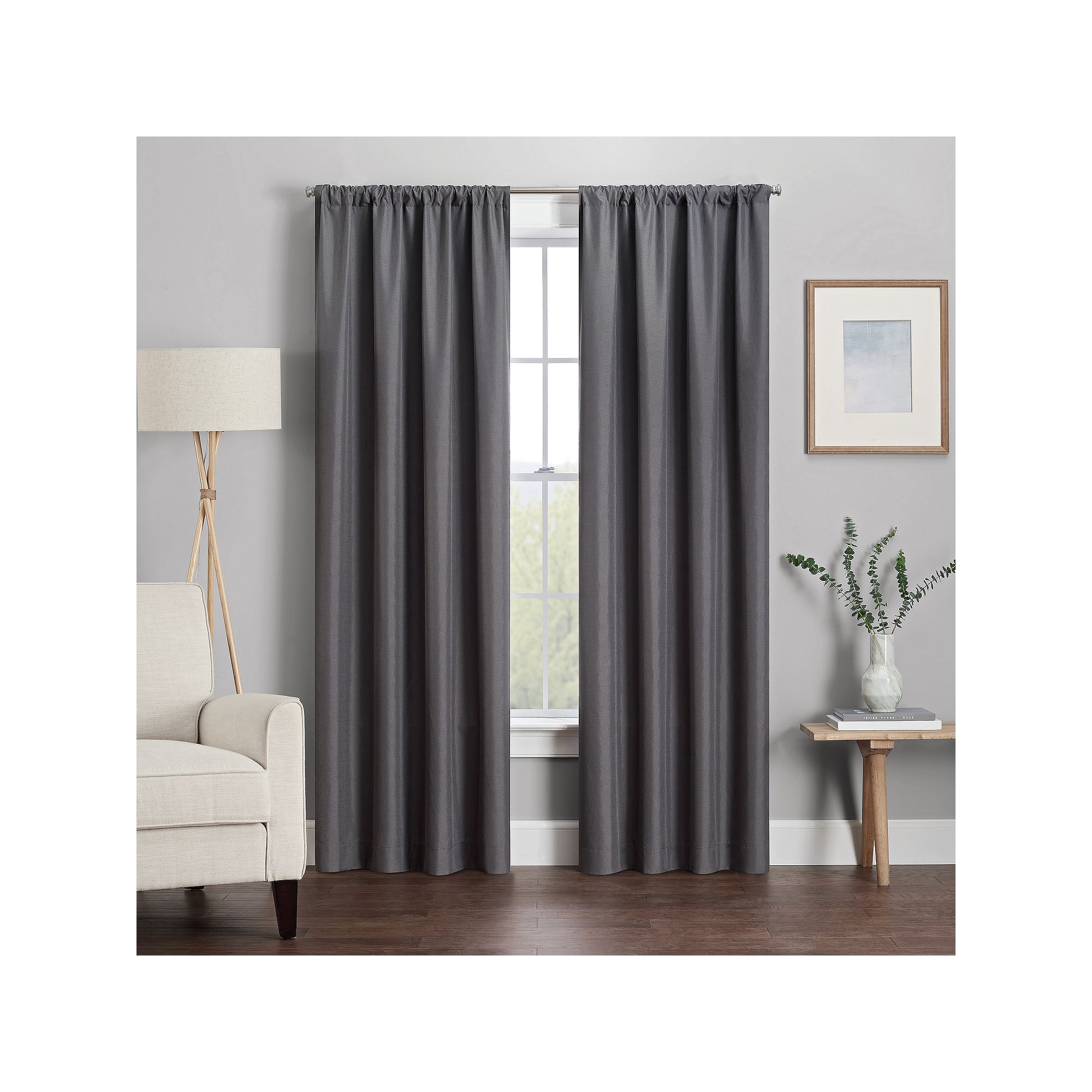 eclipse Kendall 1-Panel Blackout Curtain, Grey