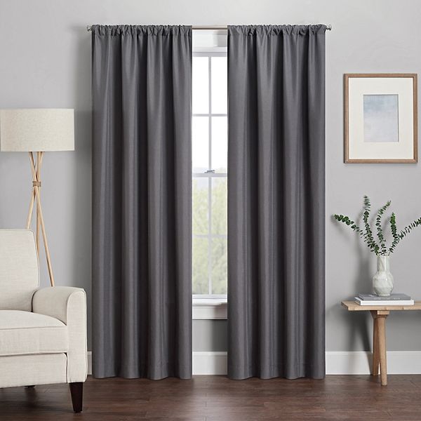 eclipse Kendall 1-Panel Blackout Curtain - Charcoal (42X63)