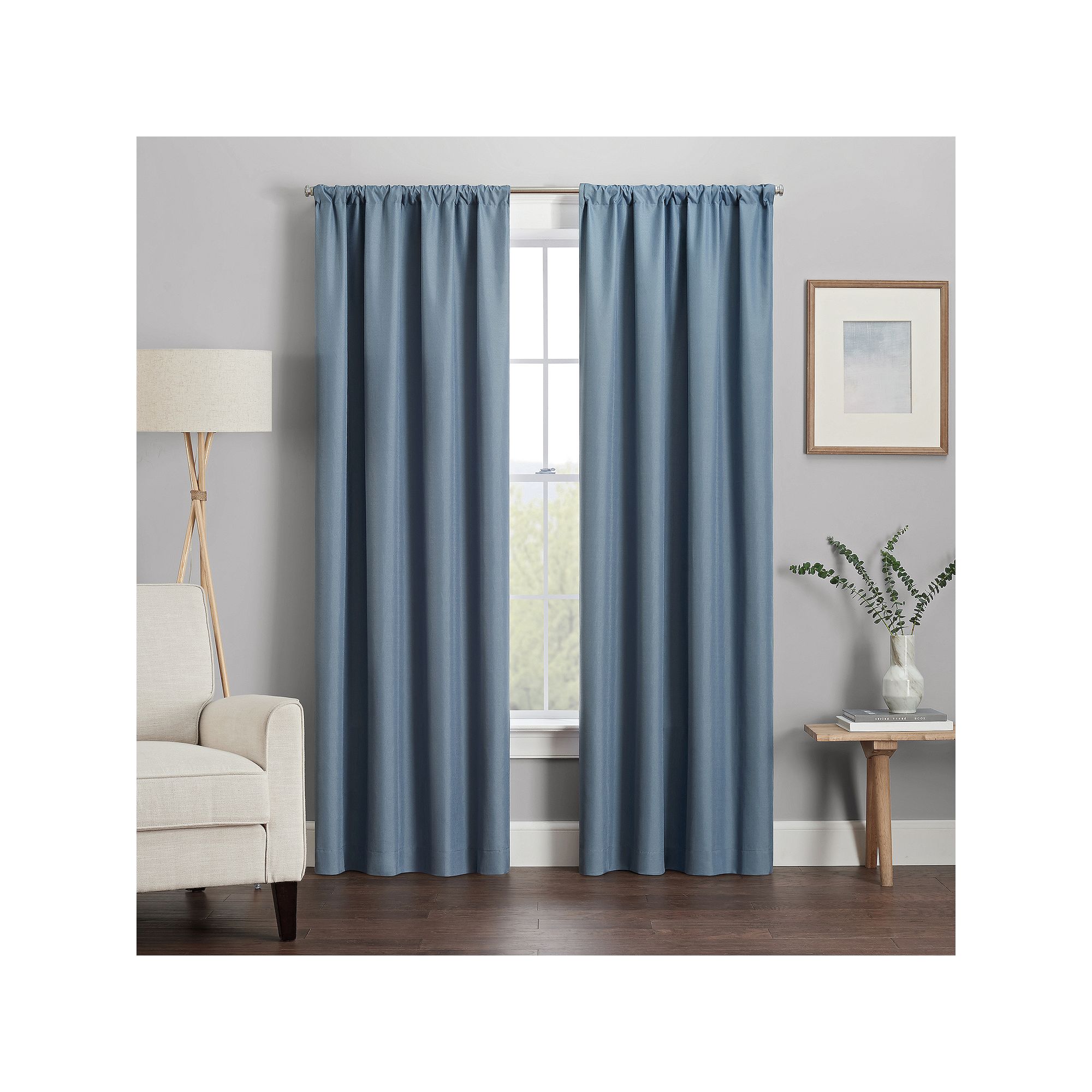 eclipse Kendall 1-Panel Blackout Curtain, Grey