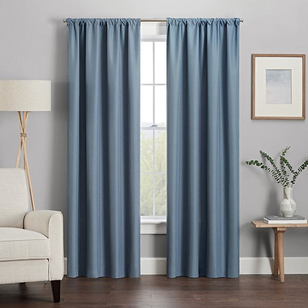 eclipse Kendall 1-Panel Blackout Curtain - Slate (42X54)