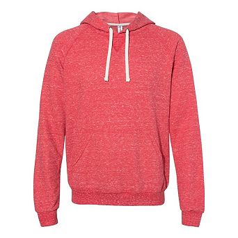 JERZEES Snow Heather French Terry Raglan Hooded Sweatshirt