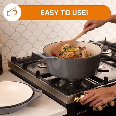 Enamel Cast Iron Dutch Ovens With Handles And Skillet