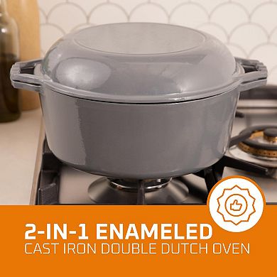 Enamel Cast Iron Dutch Ovens With Handles And Skillet