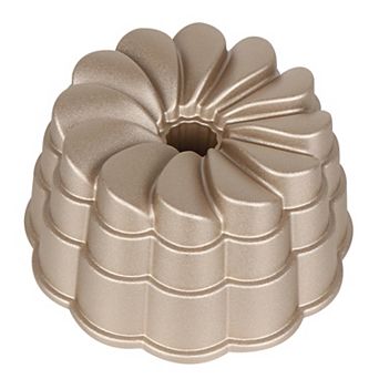 Baker's Secret Fluted Cake Pan, Cast Aluminum 2 Layers Nonstick Coating (Petal)