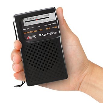 Powerbear Portable Radio Long-range 2aa Battery Operation For Indoor/outdoor Emergency Use
