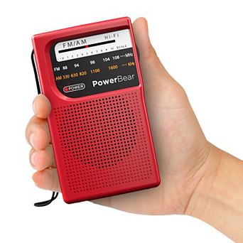 Powerbear Portable Radio Long-range 2aa Battery Operation For Indoor/outdoor Emergency Use