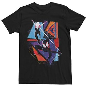 Big & Tall Marvel Spiderman Across The Spider Verse Group Color Block Graphic Tee
