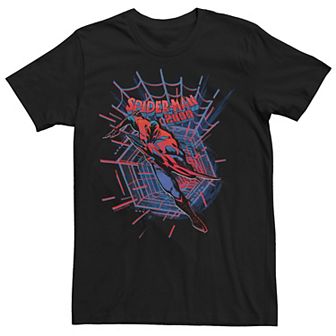 Big & Tall Marvel Spiderman Across The Spider Verse Spiderman 2099 Running Poster Graphic Tee