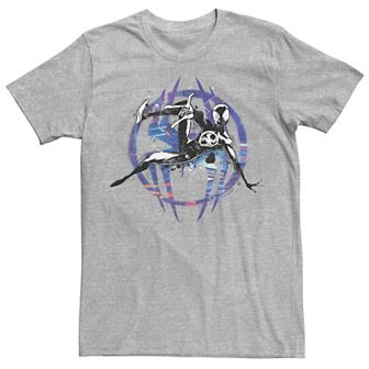 Big & Tall Marvel Spiderman Across The Spider Verse Hanging Spiderman Graphic Tee