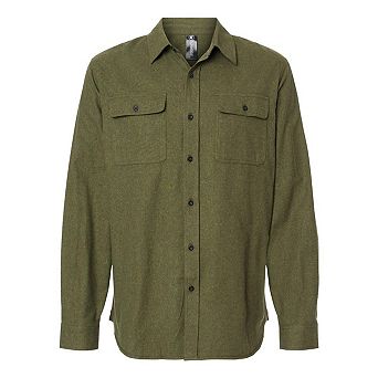 Burnside Solid Long Sleeve Flannel Shirt