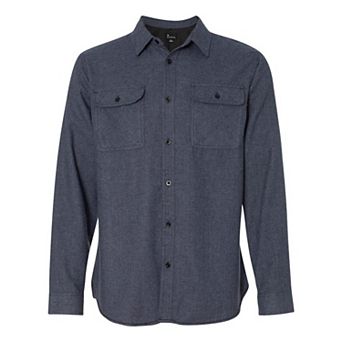 Burnside Solid Long Sleeve Flannel Shirt