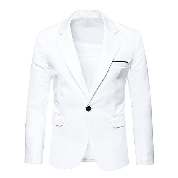 Men's Business Slim Fit One Button Dress Formal Blazer