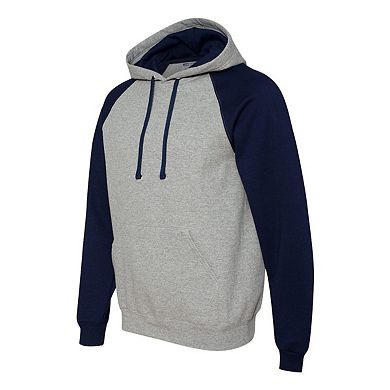 JERZEES Nublend Colorblocked Raglan Hooded Sweatshirt