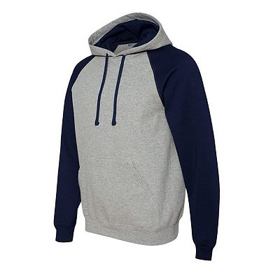 Nublend Colorblocked Raglan Hooded Sweatshirt